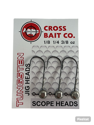 CROSS BAIT CO. Tungsten Scope Head Jigs
