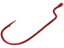 Owner Offset Worm Wide Gap Red Finish Hook